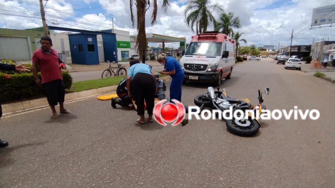 URGENTE - AO VIVO: Policial civil fratura o braço após acidente com motocicleta