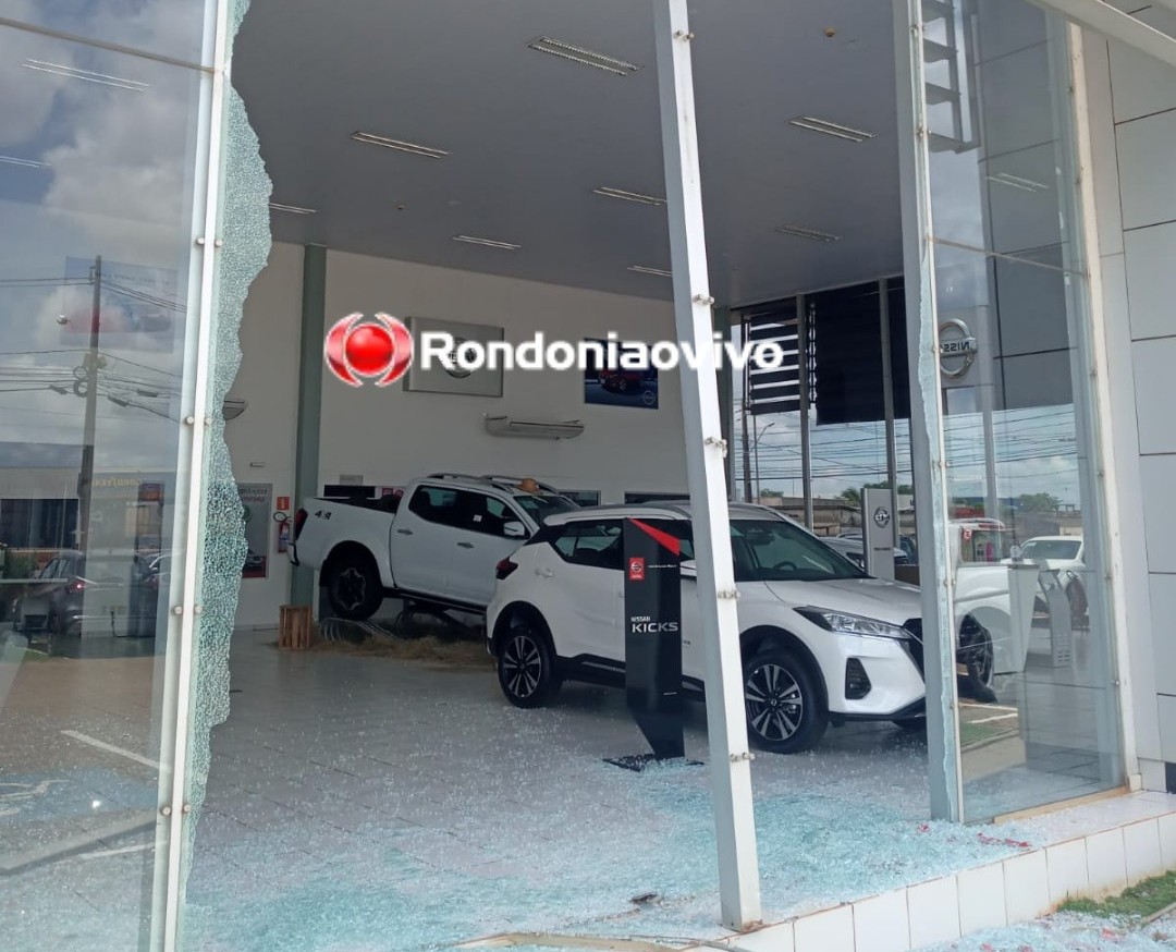 ALUCINADO: Homem invade concessionária, tenta fugir com carro zerado e causa destruição 
