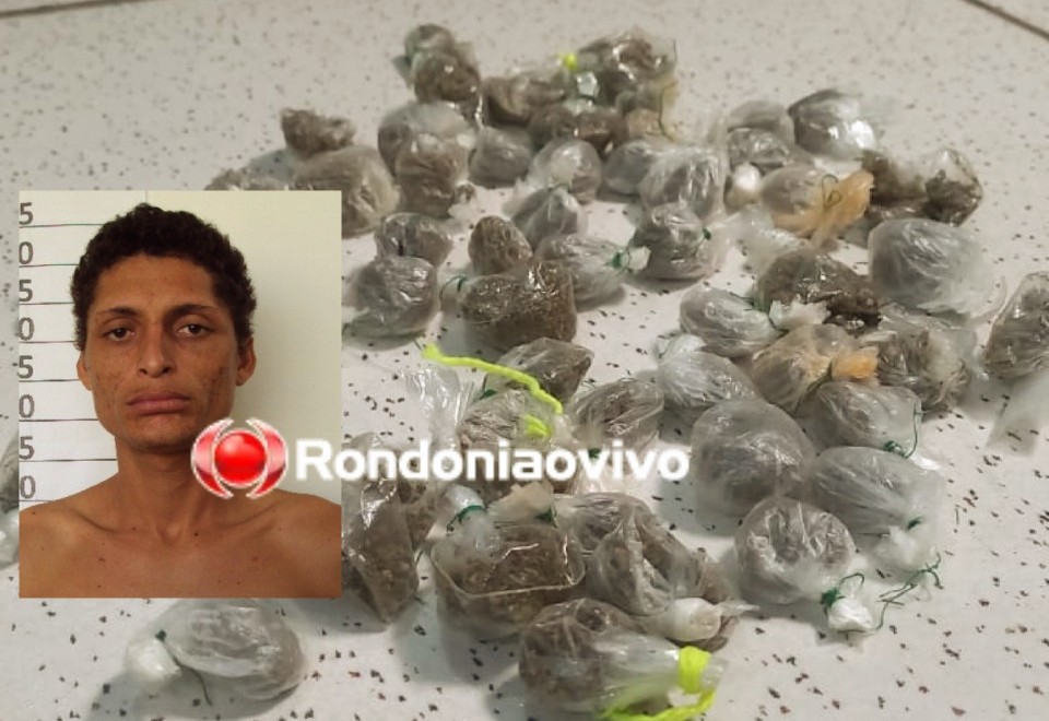 VARREDURA: Policiais penais flagram apenado com dezenas de porções de drogas no Pandinha 