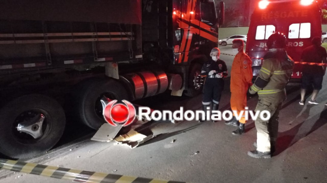 FATAL: Mulher morre atropelada por carreta em Porto Velho 