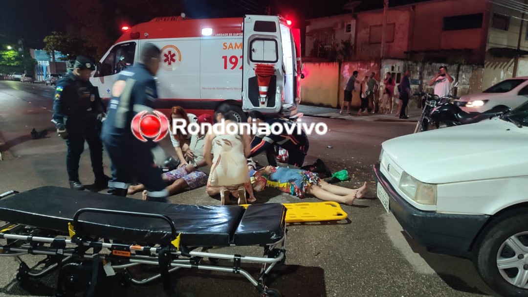 IMPRUDÊNCIA: Casal fica ferido após motorista avançar cruzamento na Pinheiro Machado 