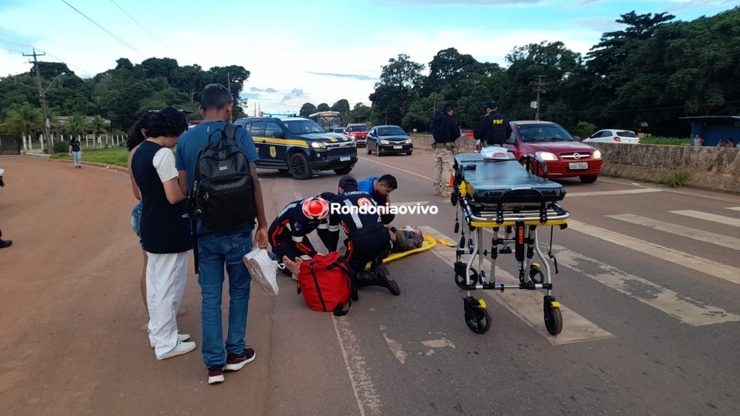 NA FAIXA: Funcionário do Hospital de Amor sofre acidente ao sair do trabalho na BR-364