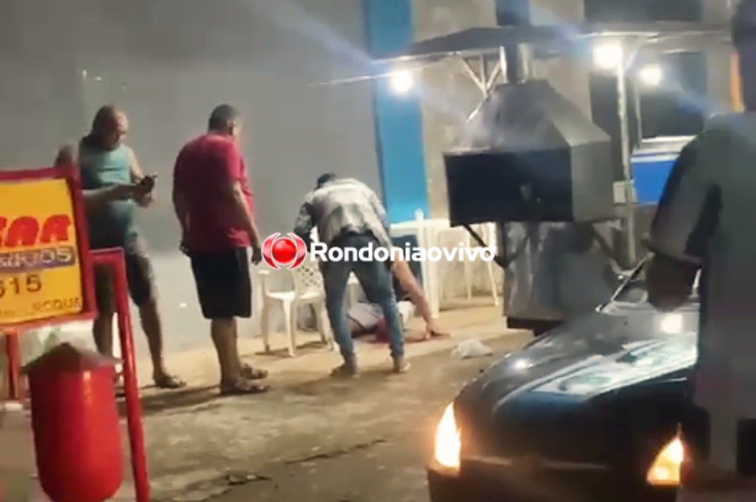 VÍDEO: Dono de espetinho é atacado com tiros na cabeça em Porto Velho 