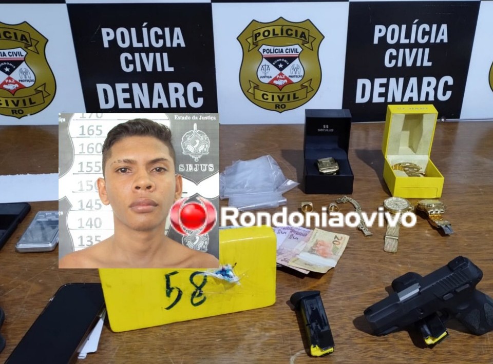 INVESTIGAÇÃO: Denarc prende vulgo 'PH' com um quilo de cocaína e pistola 9mm