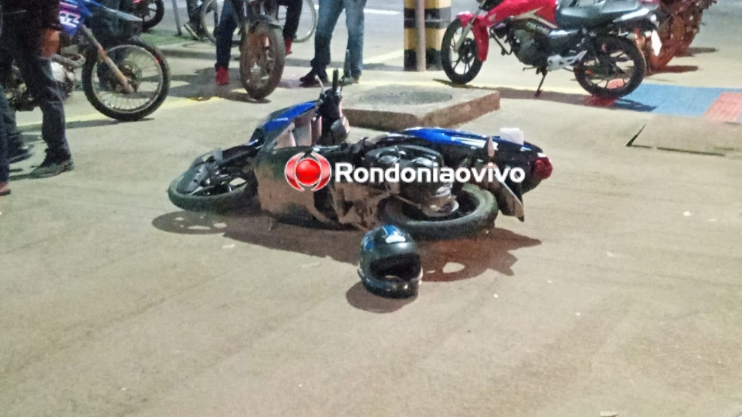 NO SEMÁFORO: Motoboy de 65 anos é atropelado por carro na Avenida Rio Madeira 