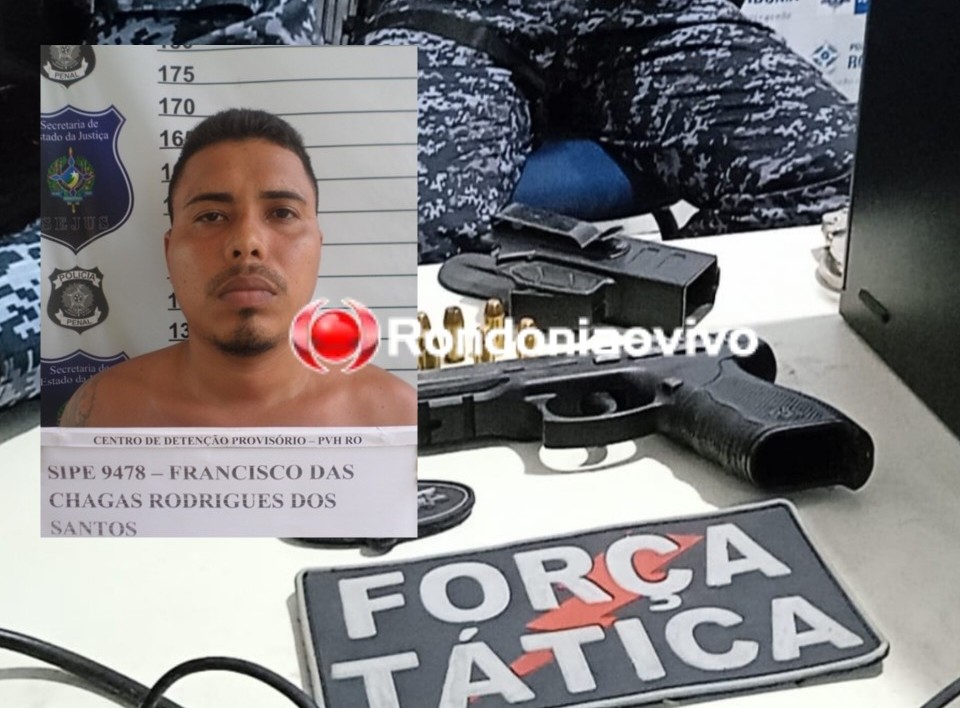 ORGANIZAÇÃO CRIMINOSA: Vulgo 'Pega Leve' acusado de vários crimes é preso armado em condomínio 