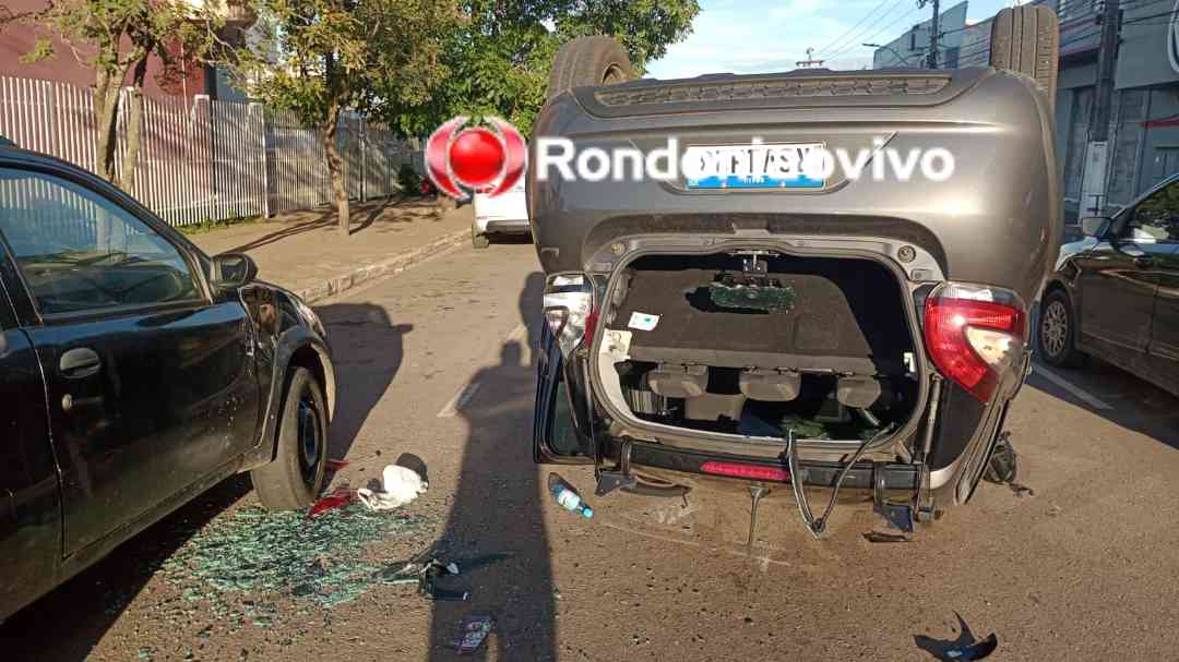 URGENTE: Grave acidente entre cinco carros resulta em capotamento na 7 de Setembro