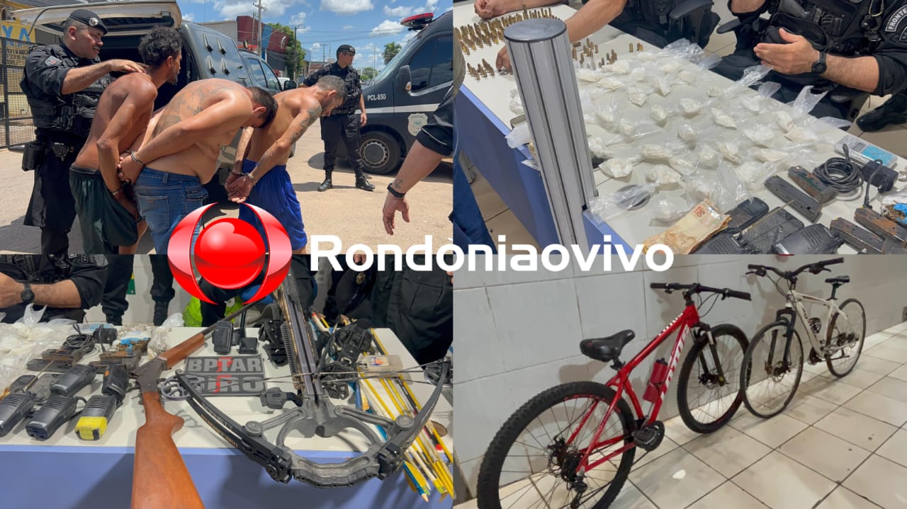 URGENTE: BPTAR prende trio com drogas, arma, munições e besta de flecha