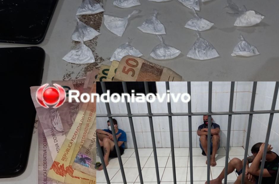 TRÊS PRESOS: 'Polícia, polícia', grita olheiro de boca de fumo, mas PM age rápido