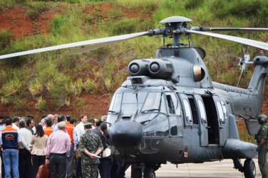 CHEIA - Dilma Rousseff chega a Porto Velho e sobrevoa de helicóptero áreas alagadas