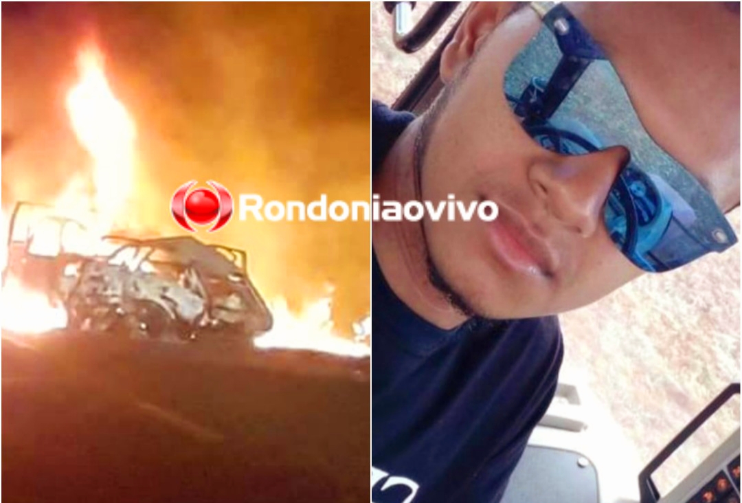 BÁRBARO: Jovem morre carbonizado após carro explodir em acidente na BR-364