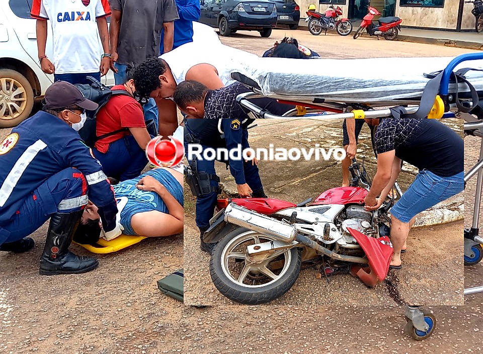 VEJA O VÍDEO: Motociclista fica em estado grave após colisão com Hilux na Calama