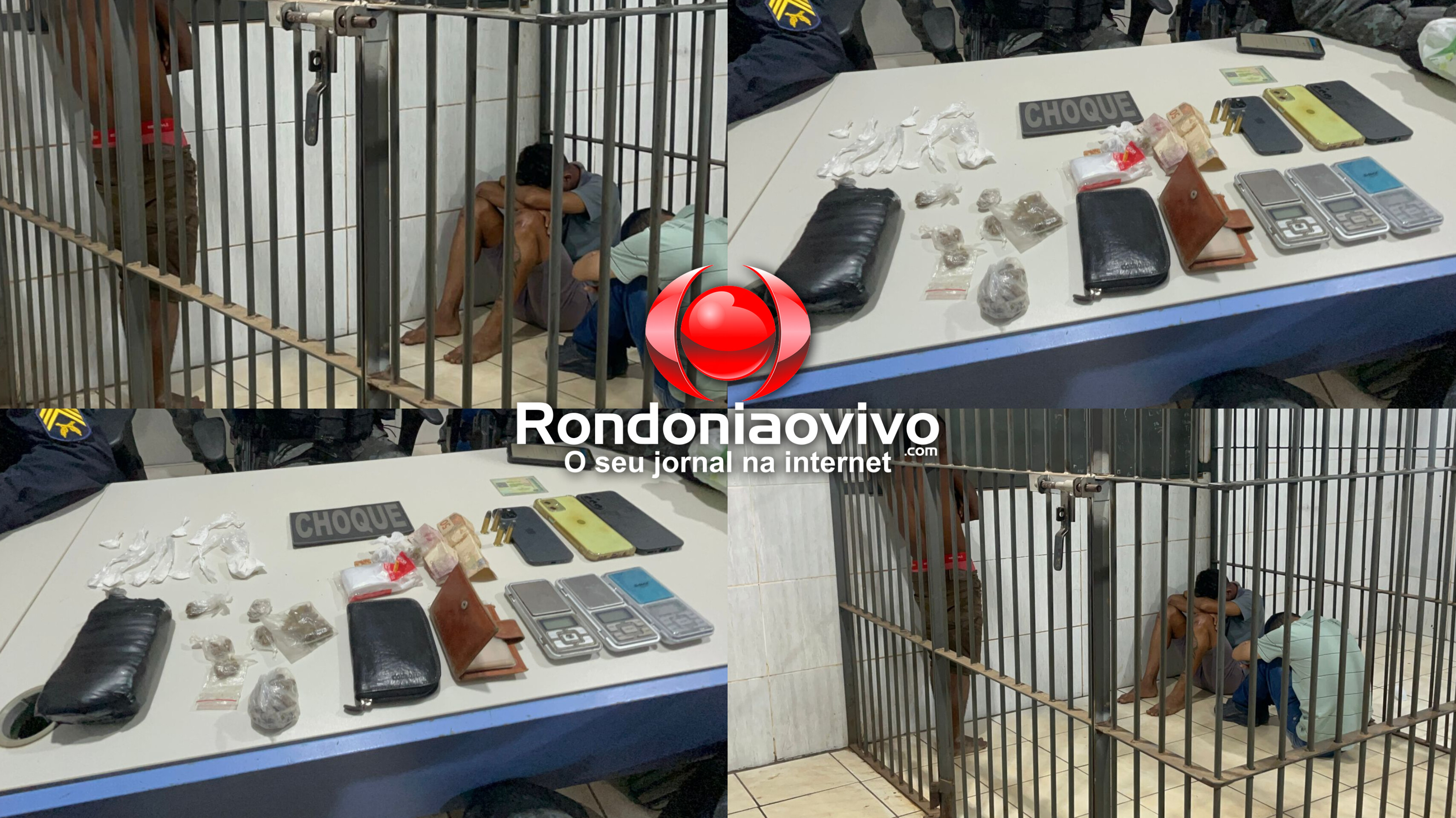 NA PERUÍBE: Trio acusado de chefiar boca de fumo é preso com drogas e munições