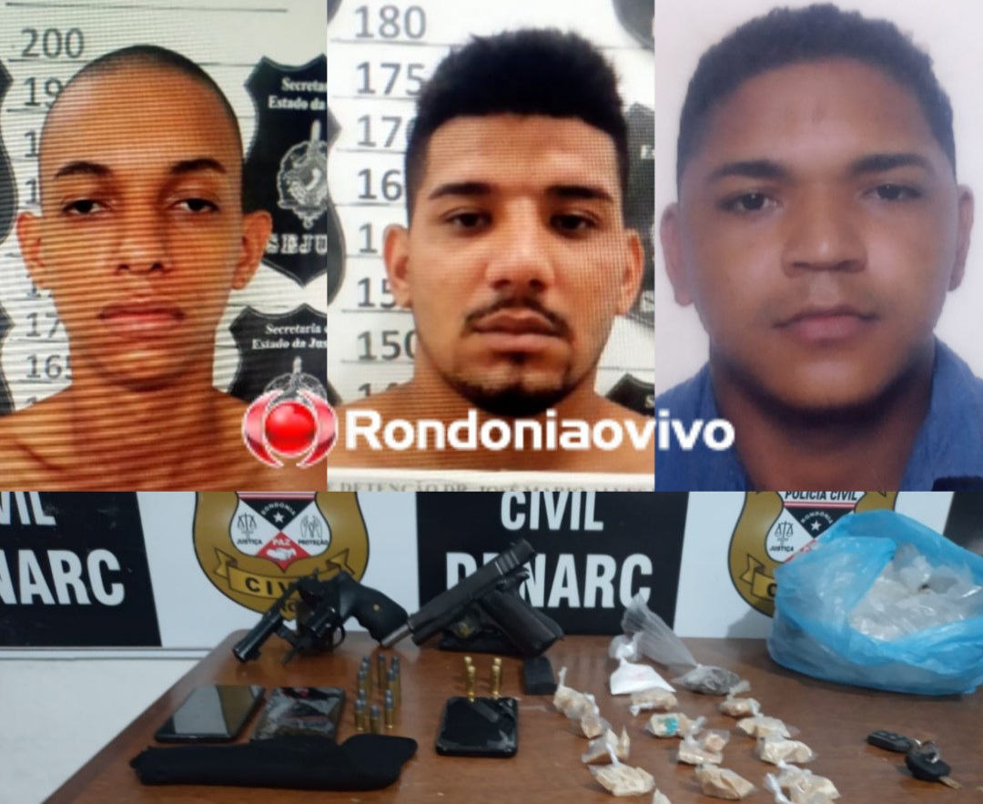 'BOCA FECHADA': Denarc prende traficantes com duas armas e drogas em Porto Velho