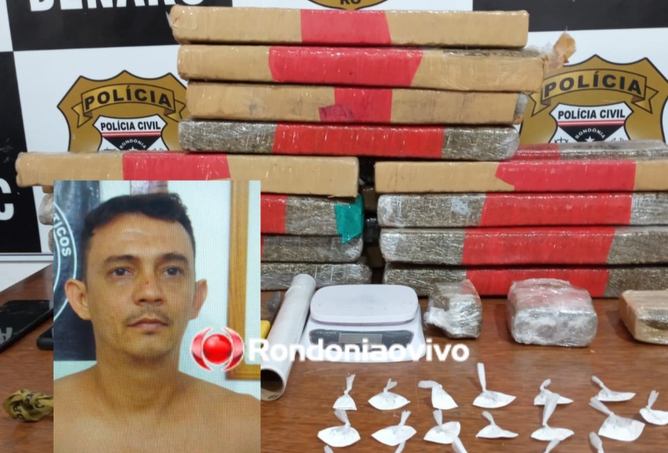 NO NACIONAL: Denarc prende traficante com quase 25 quilos de maconha em residência
