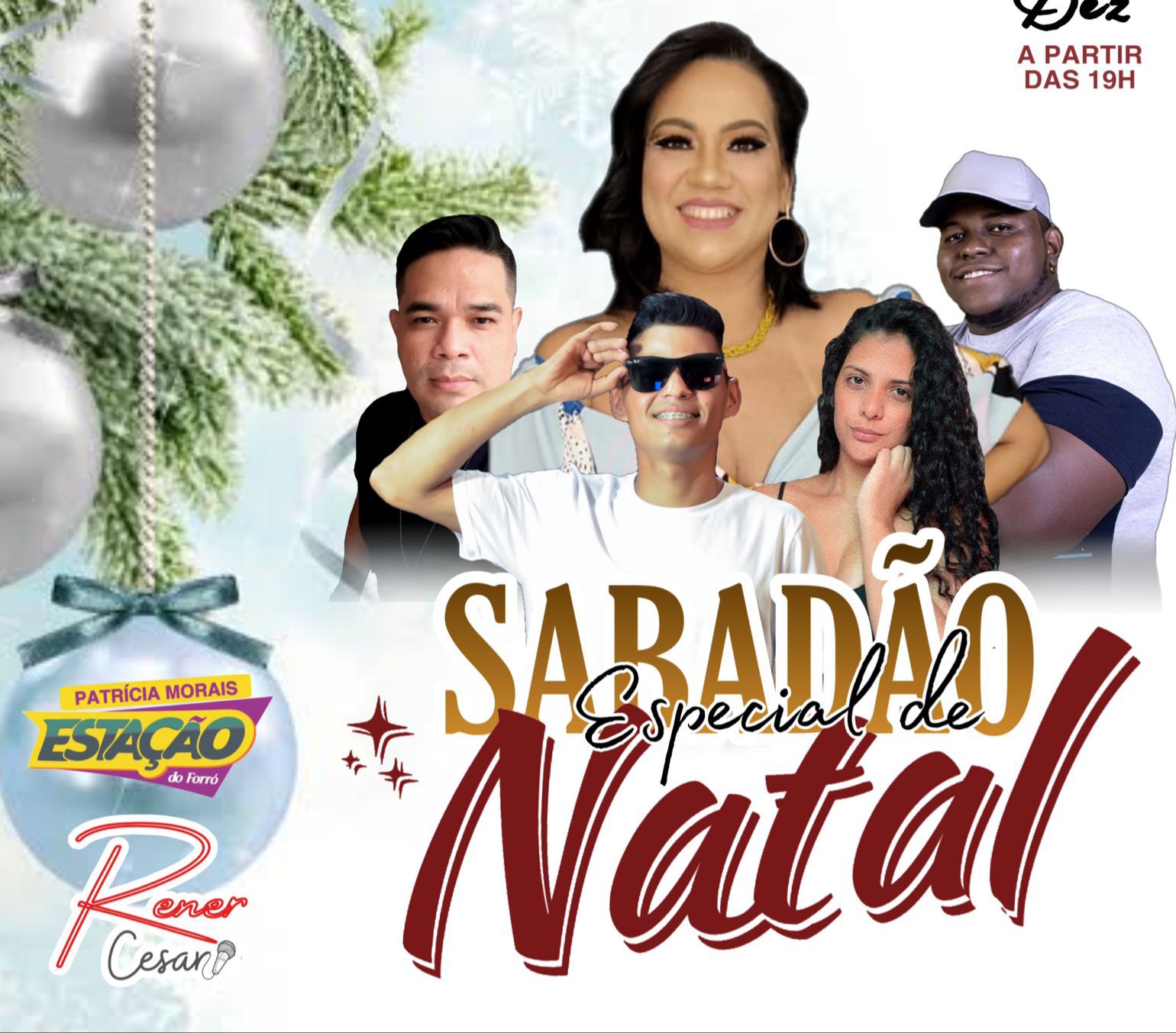 SHOWS DE NATAL - Rener Cesar, Joicy Fernandes, Patrícia Morais e a banda Estação do Forró neste sábado no Mercado Cultural