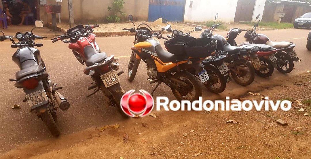 ROUBADAS: Sete motocicletas são recuperadas pela Polícia Militar em residência