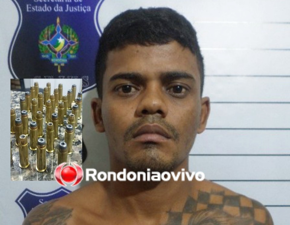 FICOU NERVOSO: Foragido é preso com várias munições no Orgulho do Madeira