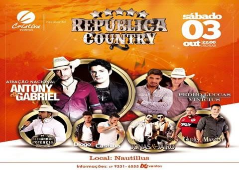 Confira os sorteados para o ‘República Country’