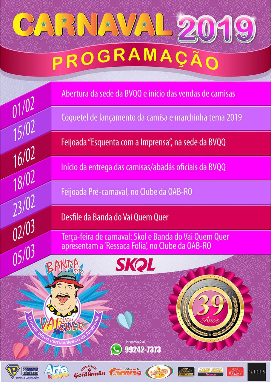 Confira a programação da Banda do Vai quem quer