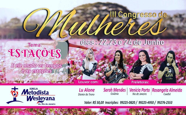 Venha participar do Congresso de Mulheres