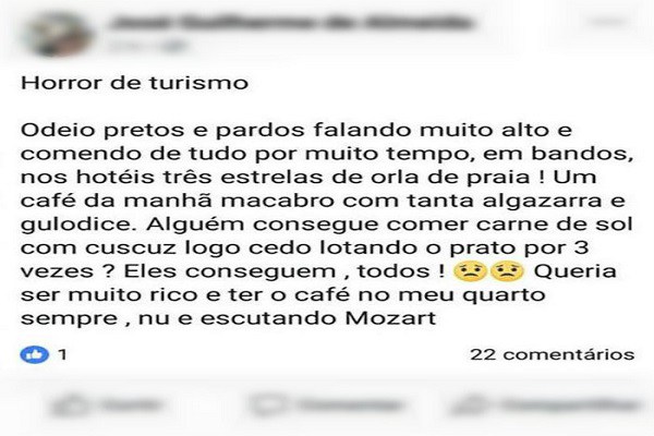 Professor é denunciado por alunos após comentário racista nas redes sociais