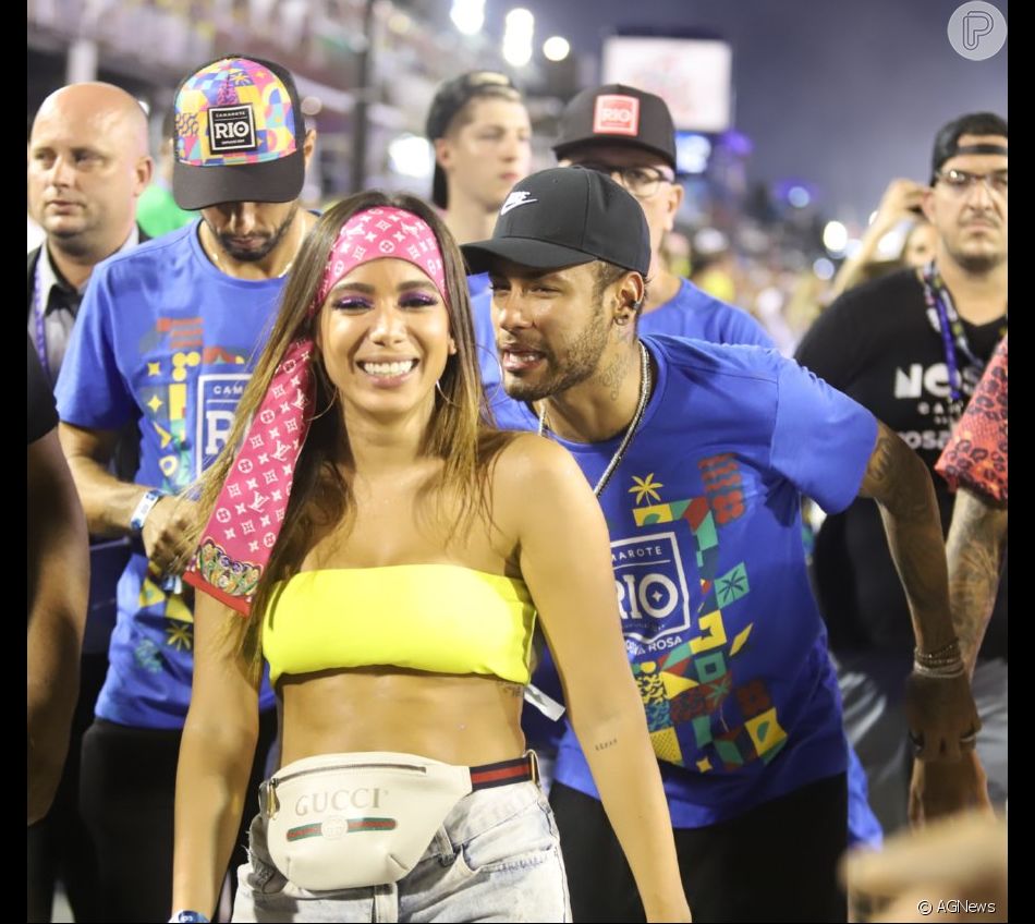 CARNAVAL: Anitta e Neymar teriam se beijado em camarote no Rio