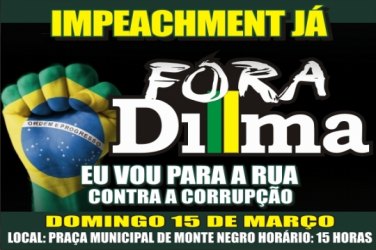 População pede impeachment da presidente Dilma Rousseff