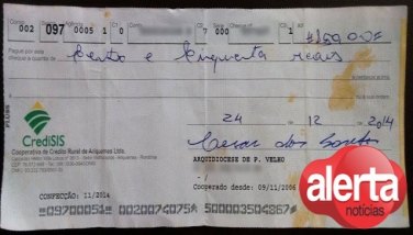 Usuario De Drogas E Preso Ao Tentar Trocar Cheque Furtado Da Igreja Catolica Rondoniaovivo Com