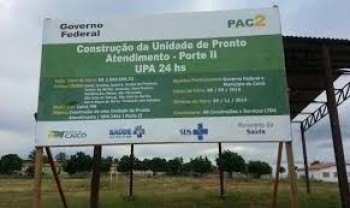 A obra da UPA II de Ariquemes continua parada