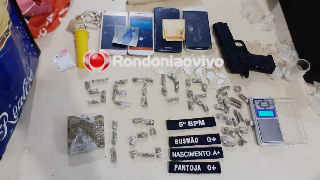 BOCA DE FUMO: Equipe do sargento Gusmão prende traficantes com mais de 60 porções de drogas