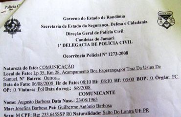 Pistoleiros atacam acampamento Jequitibá em Rondônia e queimam quatro casas