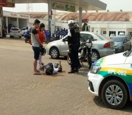 IMPRUDÊNCIA: Condutor avança preferencial e deixa motociclista ferido