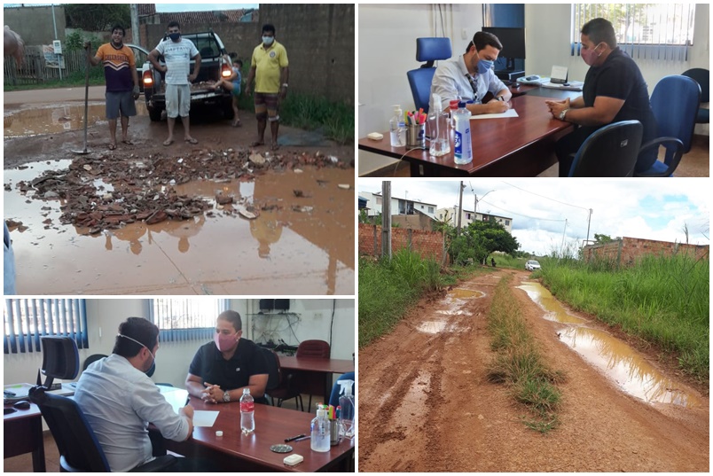 TRABALHO: Vereador Pastor Sandro reivindica recuperação de Rua no Bairro Socialista