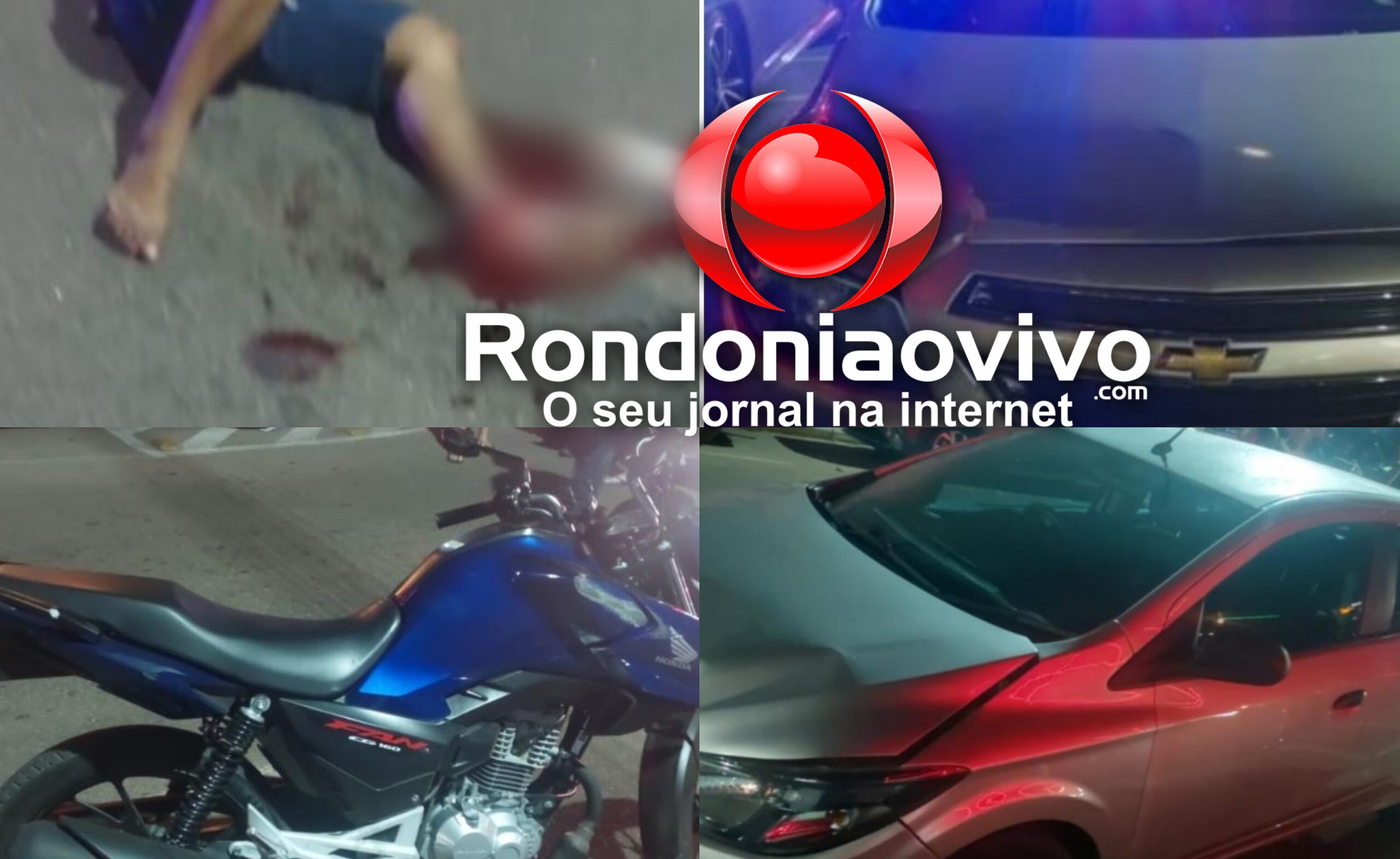 EMBRIAGADO: Motociclista sem CNH bate em carro, fratura o pé e é preso em hospital