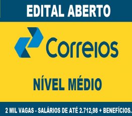 Concurso dos Correios 2017 - Edital e Inscrições