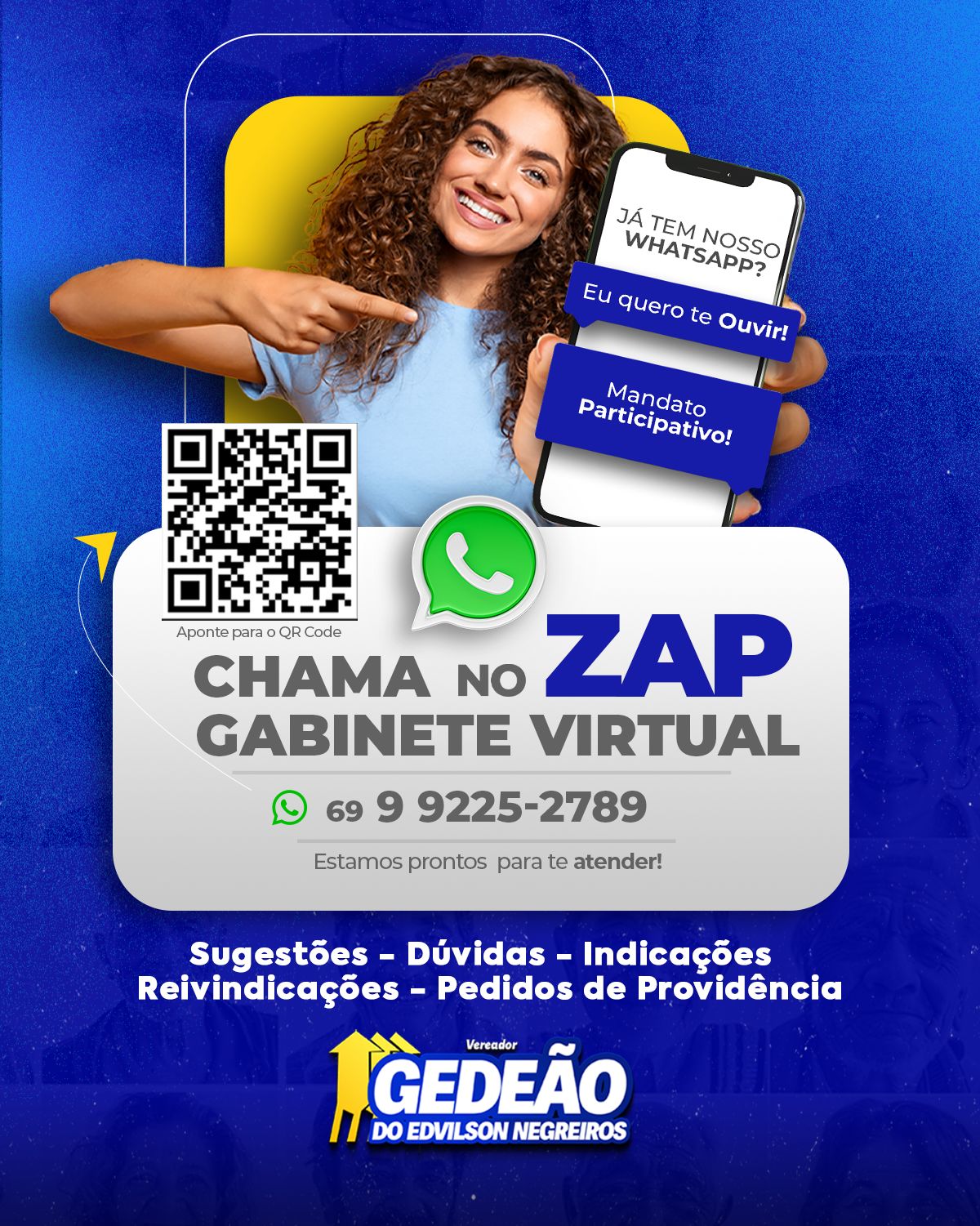 'GABINETE ONLINE': Gedeão do Edvilson destaca ações e amplia contato direto com a população