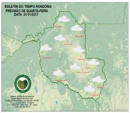 Previsão do tempo de quarta-feira, 01