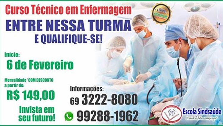 SINDSAÚDE: Curso Técnico em Enfermagem