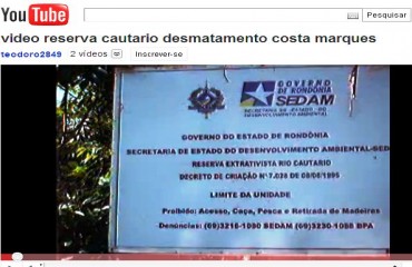 DENUNCIA - Rondoniense registra imagens de desmatamento ilegal na reserva extrativista do rio Cautário