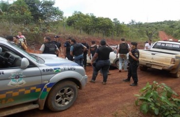 Polícia realiza mega operação na tentativa de localizar assaltantes do BB em Machadinho - Fotos