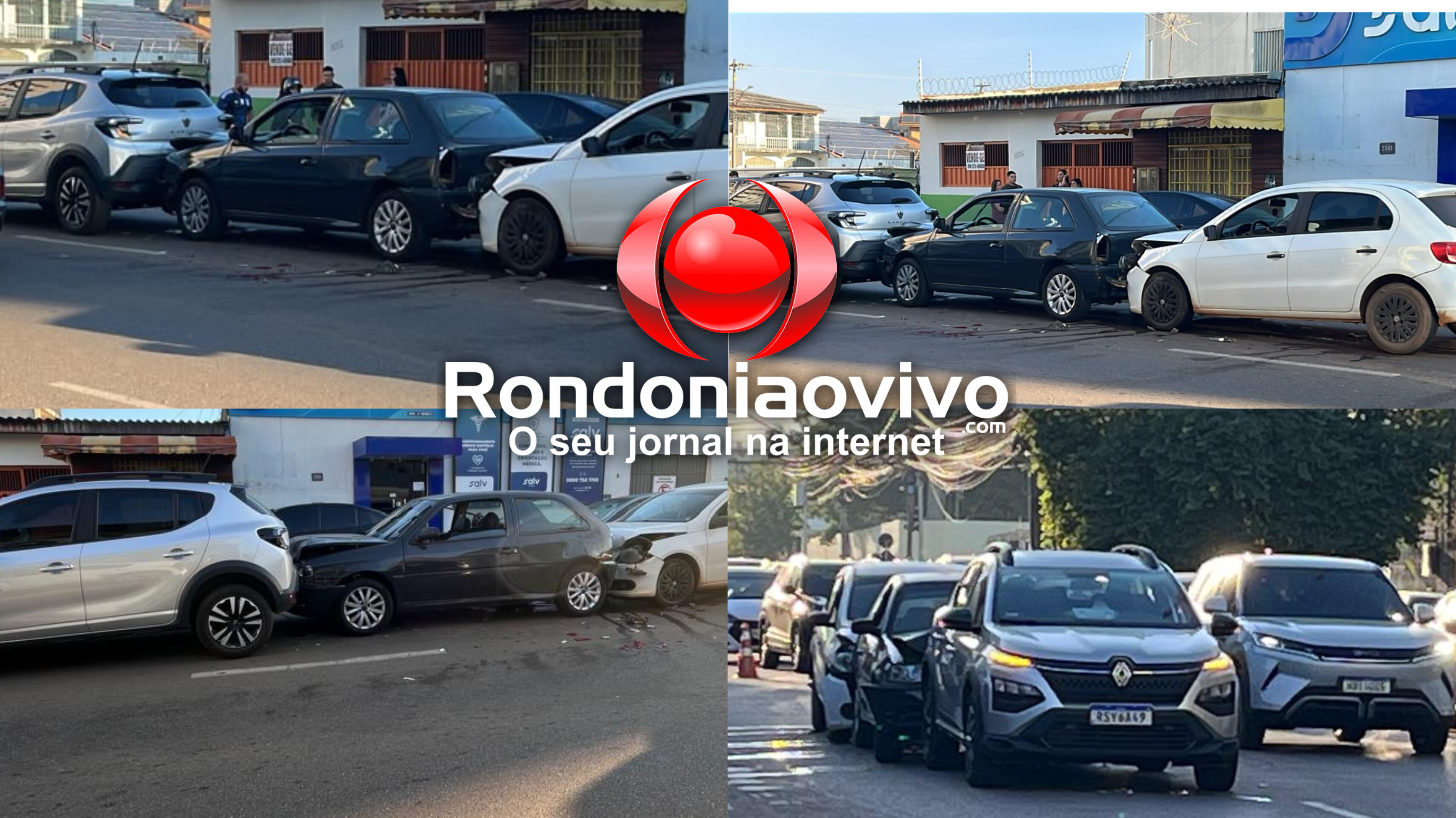VÍDEO: Engavetamento envolvendo três veículos é registrado na Avenida Calama