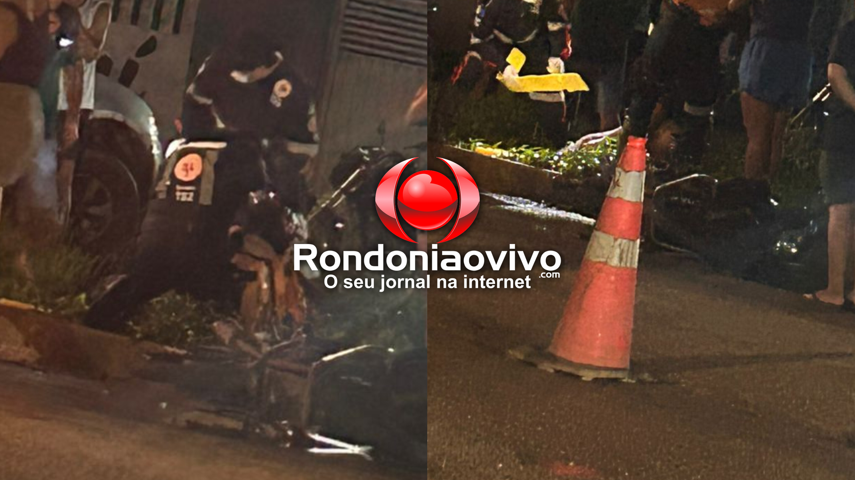 URGENTE: Motociclista sofre grave fratura exposta após forte batida