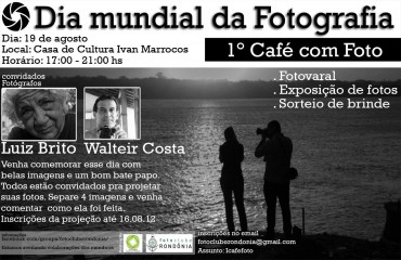 Primeiro Café com Foto em comemoração ao dia mundial do fotógrafo