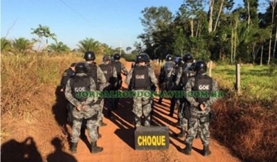 PM é recebida a bala por integrantes da LCP durante reintegração de posse 