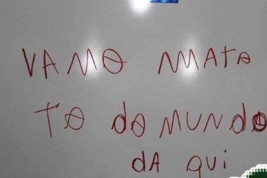 MONTE NEGRO - Vândalos invadem escola estadual e deixam ameaças no quadro