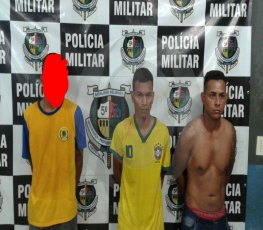 Trio é preso com duas armas após tentar matar PM