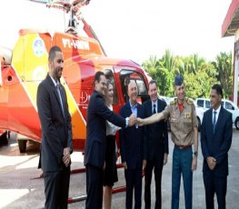 VERGONHA FEZ ANIVERSÁRIO - Helicóptero comprado pelo GOA continua em solo