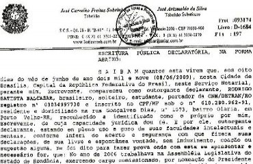 BOMBA - Depoimento de ex-assessor de Carlão de Oliveira detalha esquema para acusar Cassol e Expedito por compra de votos em 2006 – Confira na íntegra