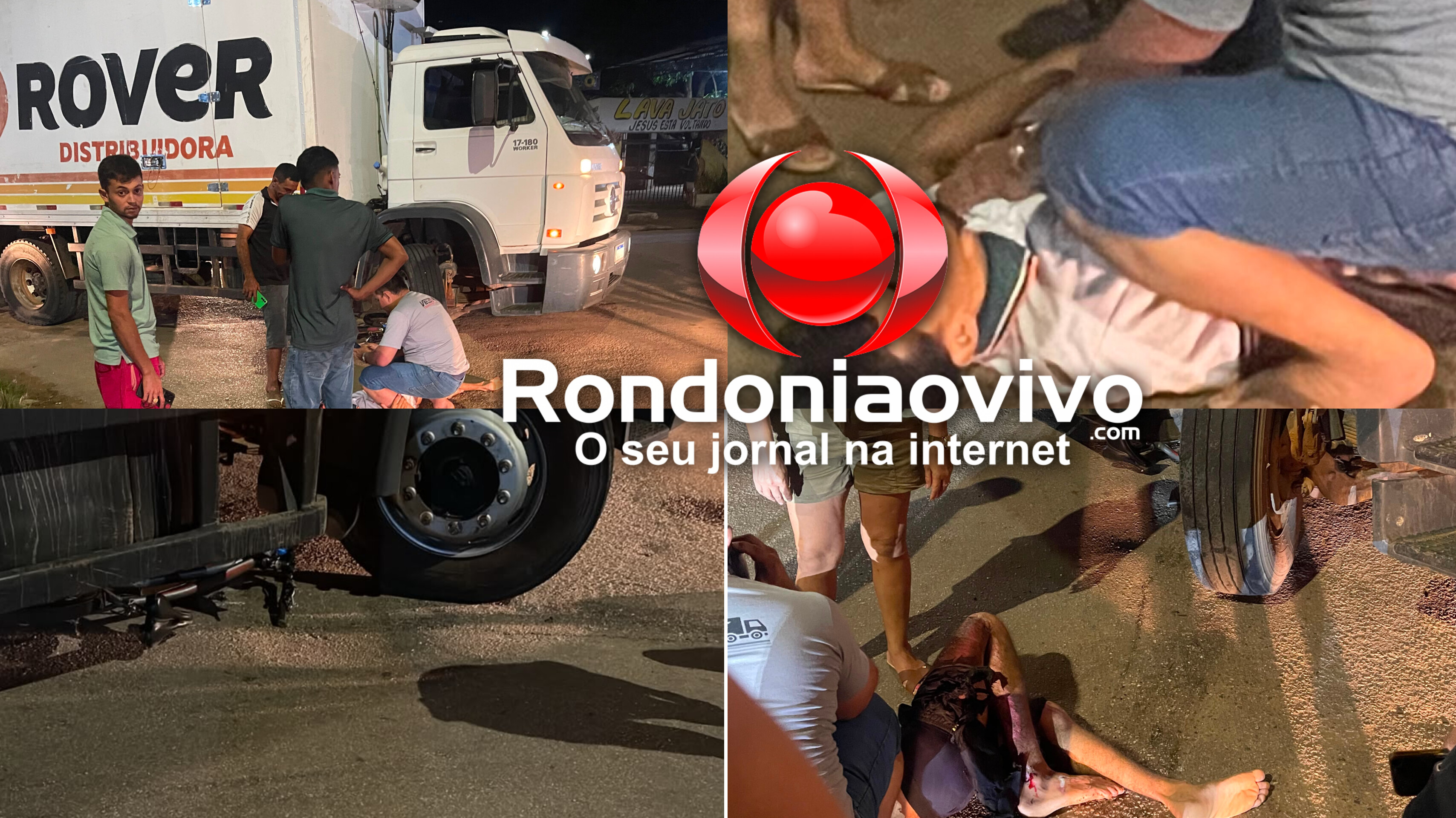 VÍDEO: Caminhão passa por cima da perna de ciclista em grave acidente